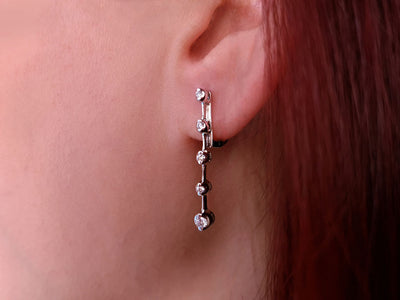 Diamond Tennis Earrings Earrings in 18 K