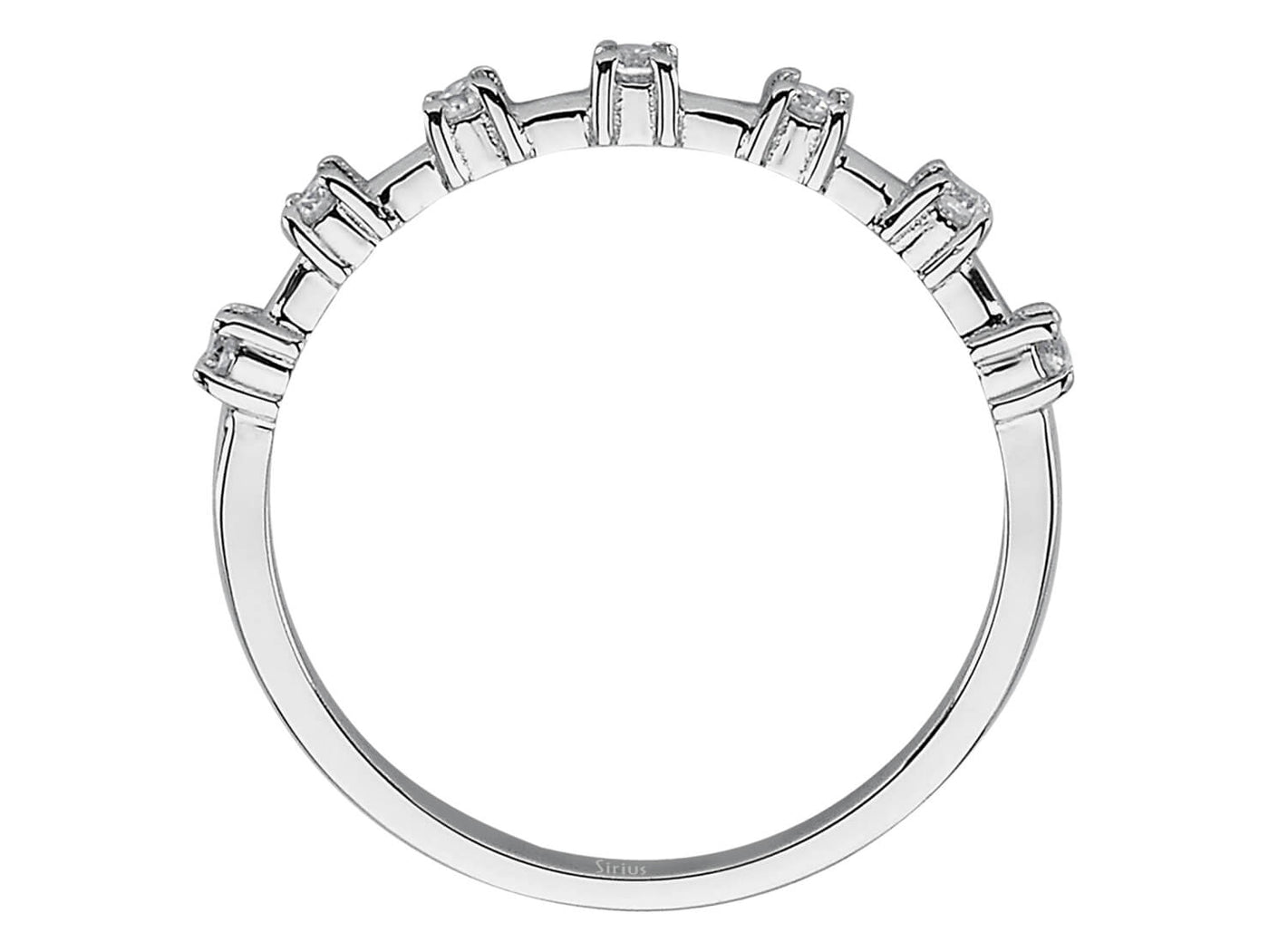 Alliance demi-ronde en diamant
