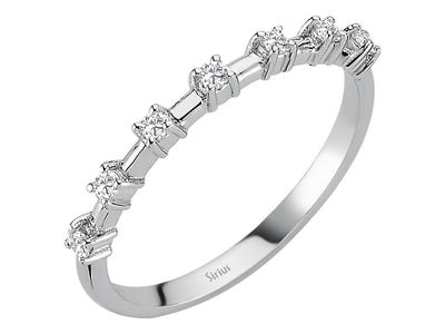 Alliance demi-ronde en diamant