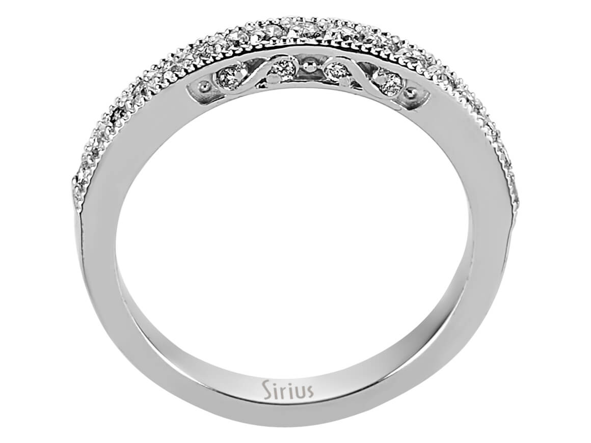 Diamant Halbrund Allianz – handgefertigter Diamantschmuck aus Feingold | Sirius Diamant