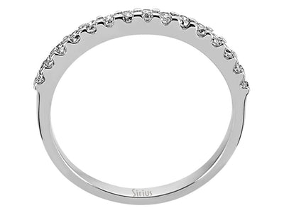 Total 0.29 carat diamond half-round alliance