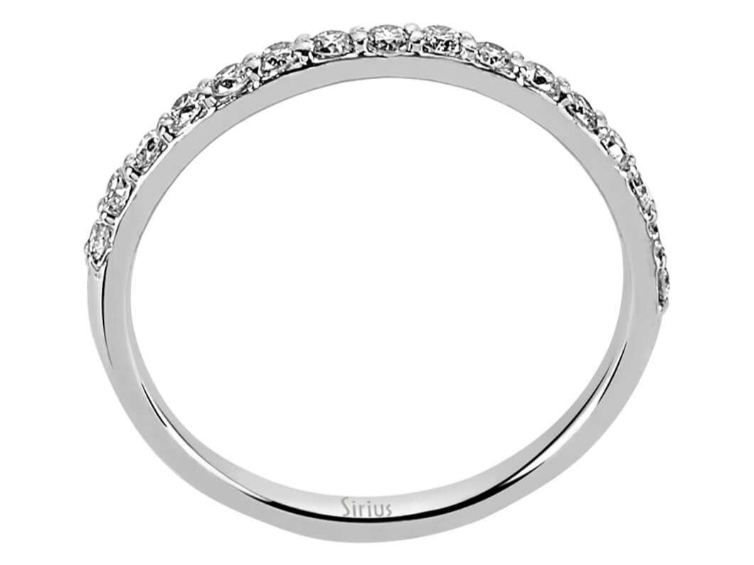 Diamant Halbrund Allianz - handgefertigter Diamantschmuck aus Feingold | Sirius Diamant