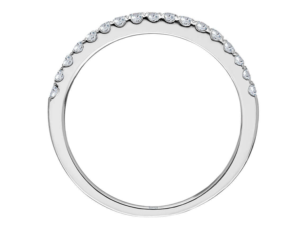 Alliance semi-circulaire en diamant