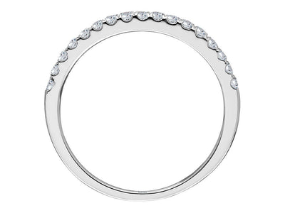 Alliance semi-circulaire en diamant