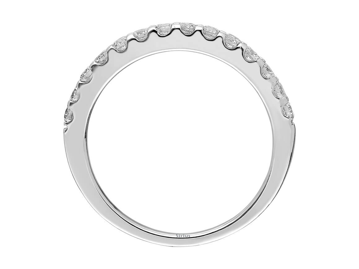 0,43 Karat Diamant Halbrund  Allianz - handgefertigter Diamantschmuck aus Feingold | Sirius Diamant