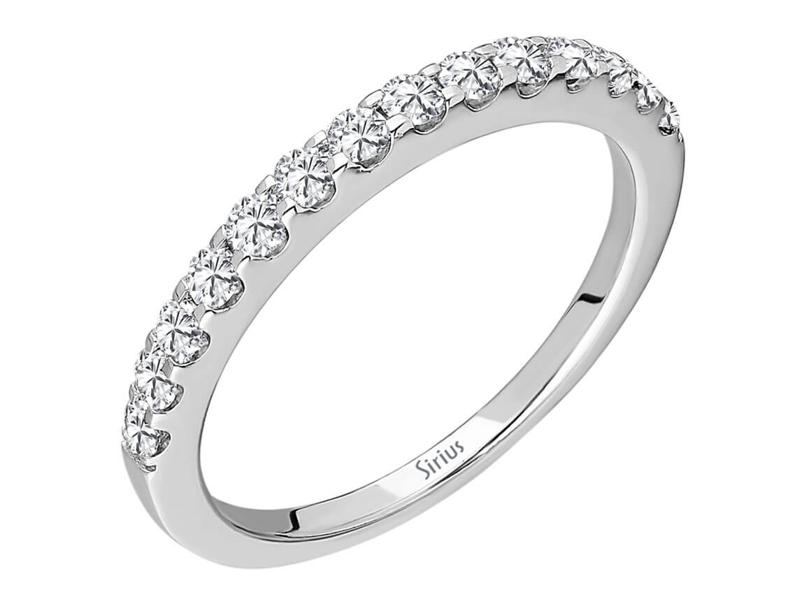 0,43 Karat Diamant Halbrund  Allianz - handgefertigter Diamantschmuck aus Feingold | Sirius Diamant