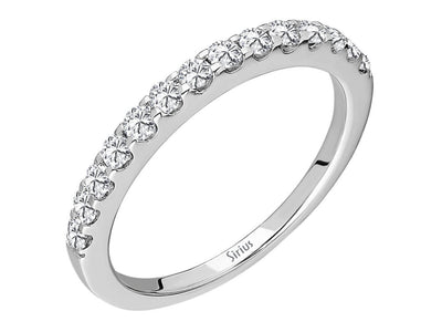 Alliance demi-ronde en diamant de 0,43 carat