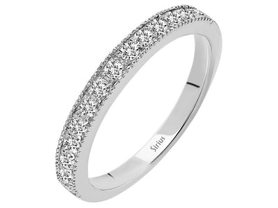 Alliance demi-ronde en diamant de 0,46 carat
