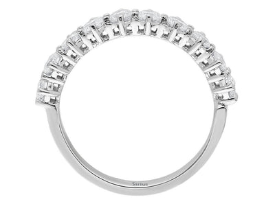 Alliance demi-ronde en diamant de 0,70 carat