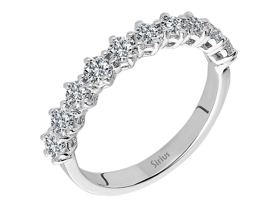 Alliance demi-ronde en diamant de 0,70 carat