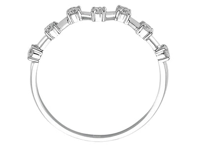 Alliance demi-ronde en diamant de 0,19 carat 