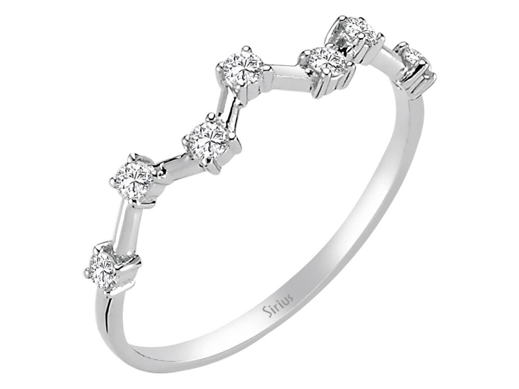 Alliance demi-ronde en diamant de 0,19 carat 