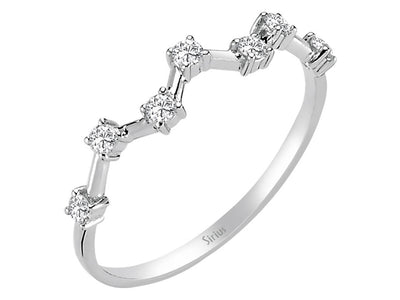 Alliance demi-ronde en diamant de 0,19 carat 