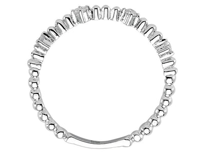 Alliance demi-ronde en diamant 