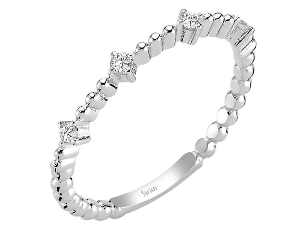 Alliance demi-ronde en diamant 