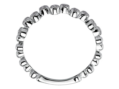Alliance demi-ronde en diamant de 0,14 carat 