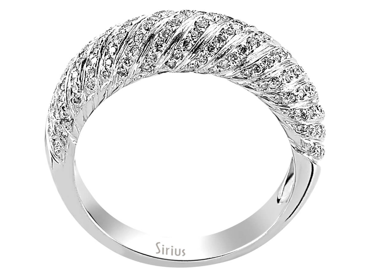 0,60 Gesamtkarat Diamant Rundum Allianz in 585er 14 K Weißgold – handgefertigter Diamantschmuck aus Feingold | Sirius Diamant