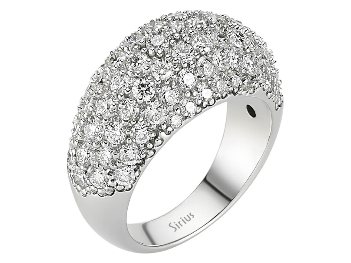 2.50 total carat diamond ring in 585 14 carat white gold