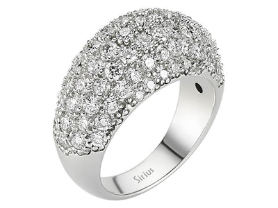 2.50 total carat diamond ring in 585 14 carat white gold