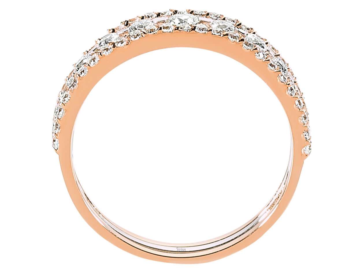0.40 total carat diamond three-piece half-round alliance in 18-carat white gold