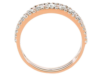 0.40 total carat diamond three-piece half-round alliance in 18-carat white gold