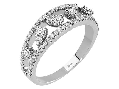 0.50 carat diamond design ring in 18 carat white gold