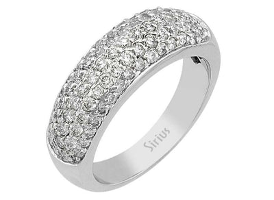 Total 1.05 carat diamond half round alliance