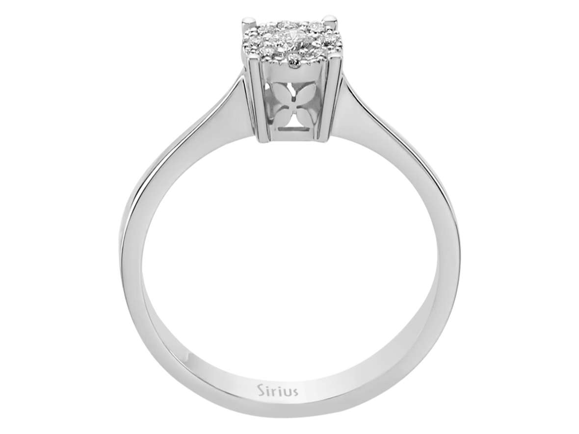 Total 0.17 carat diamond ring