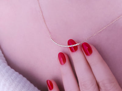 Collier moderne Su Yolu avec diamants et chaîne