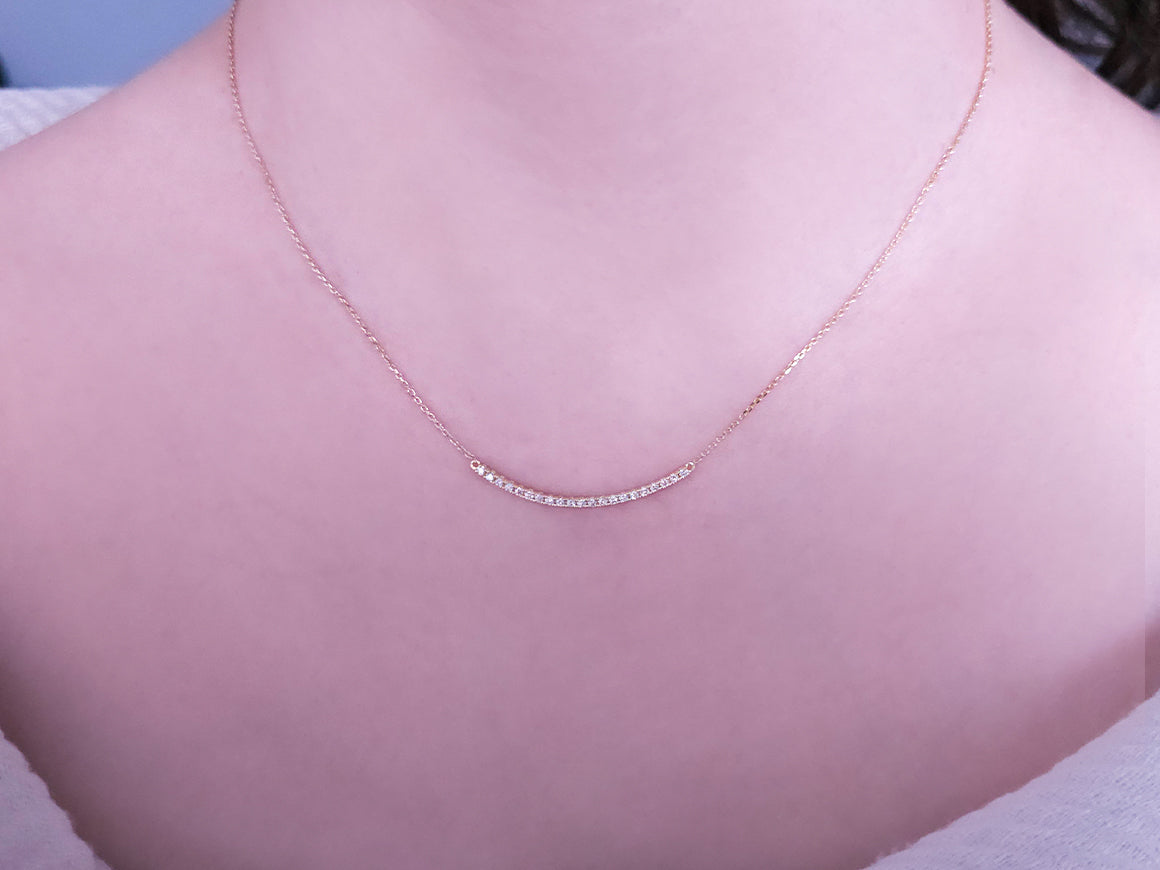 Moderne Halskette Su Yolu mit Diamanten und Kette - handgefertigter Diamantschmuck aus Feingold | Sirius Diamant