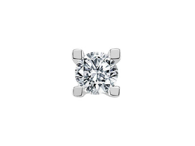 0.26 carat diamond solitaire men's earring in 585 14 carat 