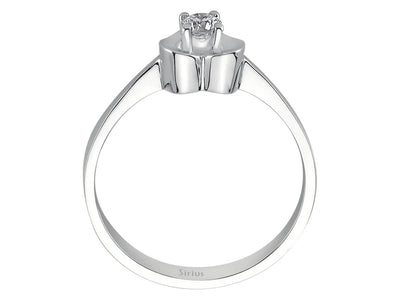 0.16 carat diamond heart solitaire ring