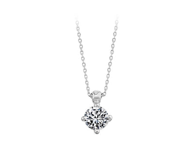 0.30 ct. solitaire diamond necklace in 14K white gold