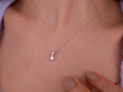 0.20 carat diamond solitaire necklace