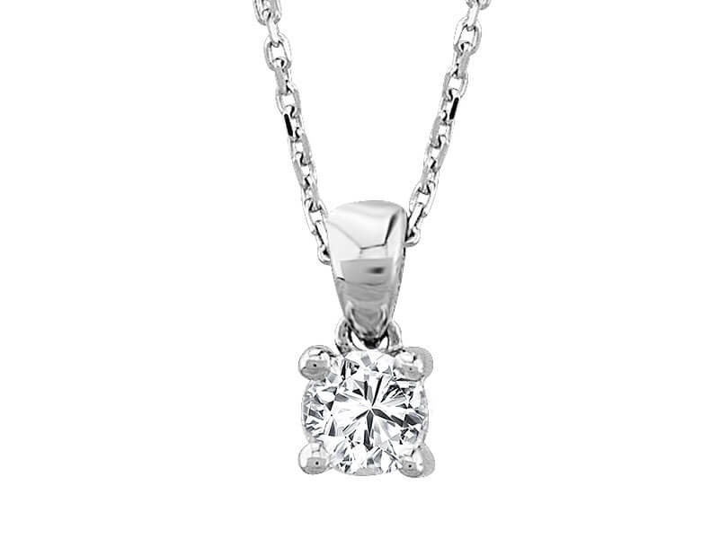 0,20 Carat Diamant Solitaire Collier - handgefertigter Diamantschmuck aus Feingold | Sirius Diamant