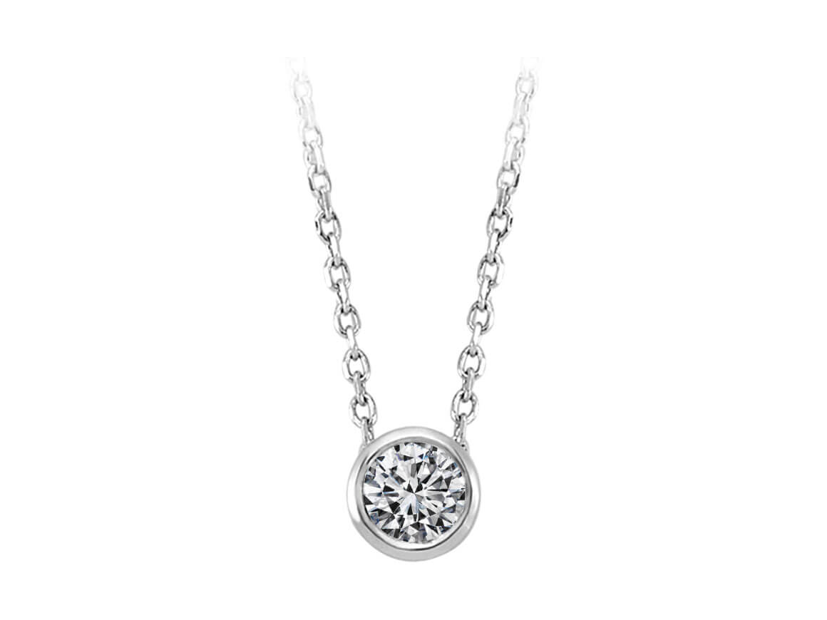 0,20 Karat Diamant Solitaire Collier – handgefertigter Diamantschmuck aus Feingold | Sirius Diamant