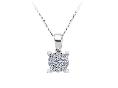 0.50 carat effect diamond solitaire necklace