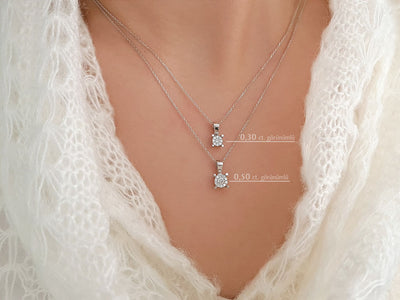 0.30 carat diamond necklace
