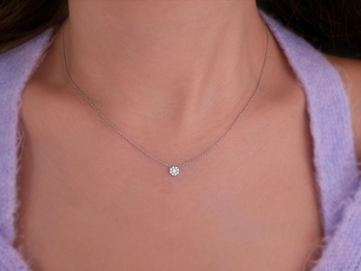 0,30 Karat Diamant-Halskette - handgefertigter Diamantschmuck aus Feingold | Sirius Diamant