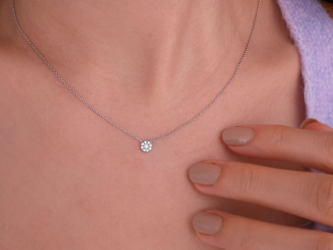 0,30 Karat Diamant-Halskette - handgefertigter Diamantschmuck aus Feingold | Sirius Diamant