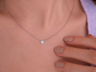 0.30 carat diamond necklace