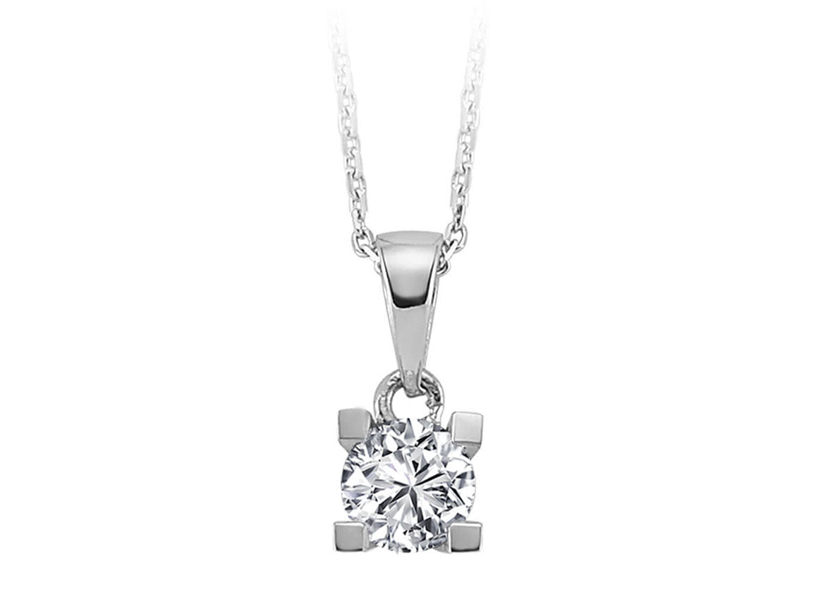 0,40 Carat Diamant Solitär Collier - handgefertigter Diamantschmuck aus Feingold | Sirius Diamant