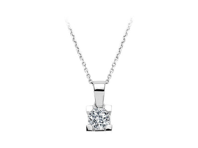 0.42 carat diamond solitaire necklace