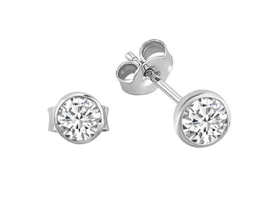 0.16 carat solitaire diamond earrings