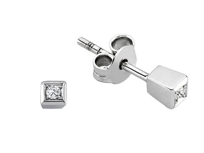 0.03 carat diamond solitaire earrings