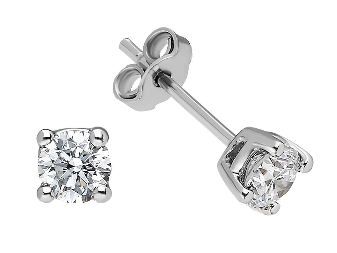 0.66 carat diamond stud earrings