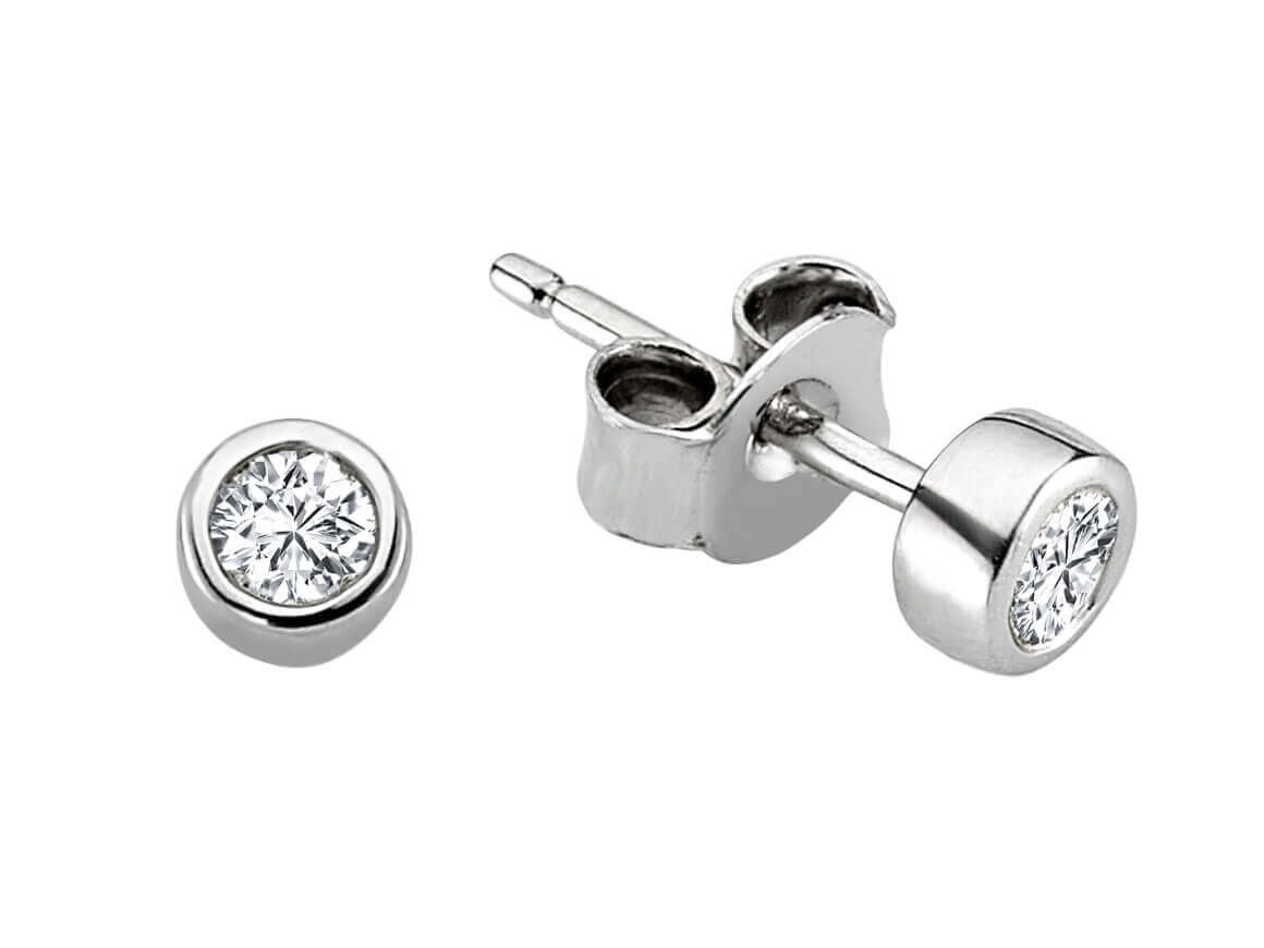 0.22 Carat Diamond Solitaire Earrings