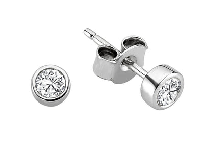 0.37 carat diamond solitaire earrings