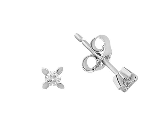 0.12 carat diamond solitaire earrings
