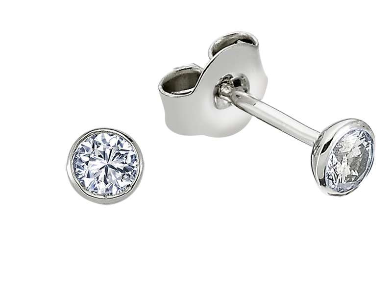 0.28 carat diamond solitaire earrings